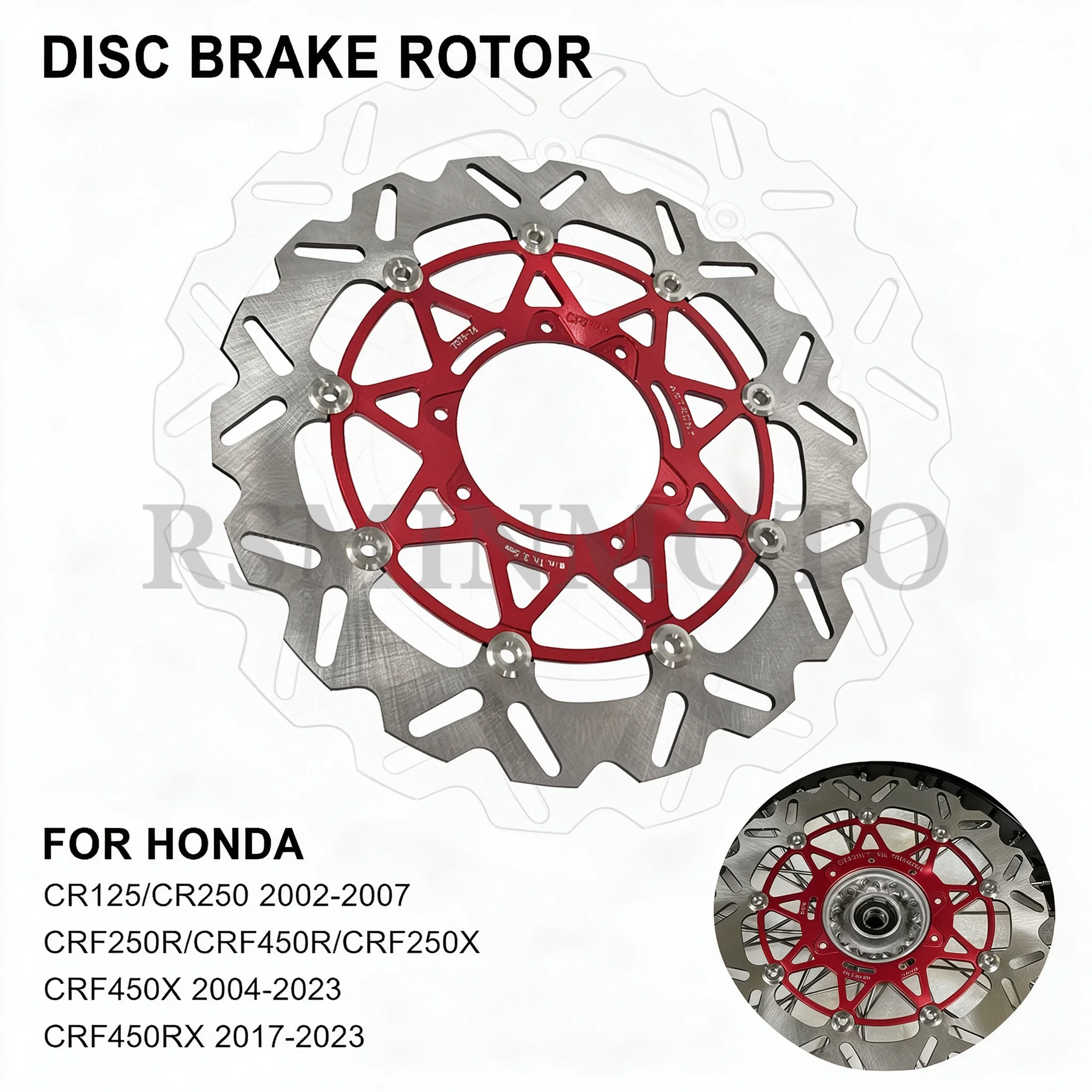 Motorcycle 320mm Front Floating Brake Disc Rotor for Honda CR125 CR250 CRF250R CRF250X CRF250RX CRF450R CRF450RX 2017-2022