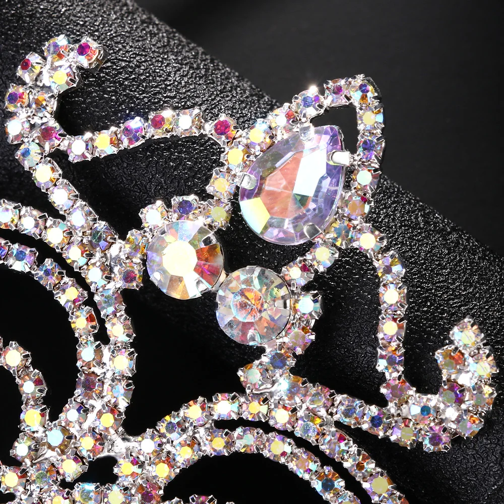 Elegant Boho Hollow Thigh Chain Belt Belly Dance Leg Jewelry Party Sexy Lady Colorful Dress Clothing Crystal Body Chain Ballroom
