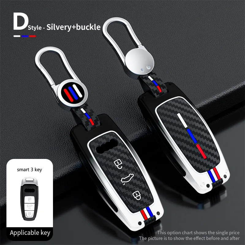 3 Buttons Shell For Audi Q8 RSQ8 A6 C8 S6 RS6 A7 S7 RS7 A3 8Y A8 D5 4N RS E-tron GT Q4 Q7 4M Car Remote Key Case Cover Fob