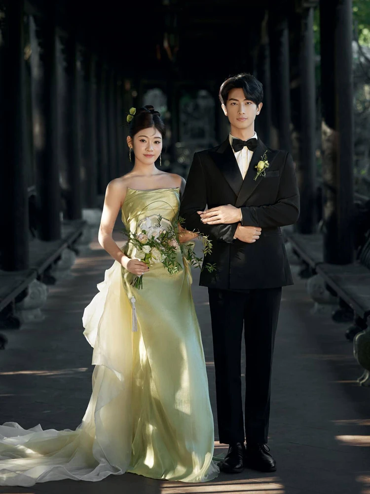 

Retro Chinese Garden Style Women's Fashion Wedding Dress Photography Shooting Lightweight Veil Dress New Arrival 2025 Summer