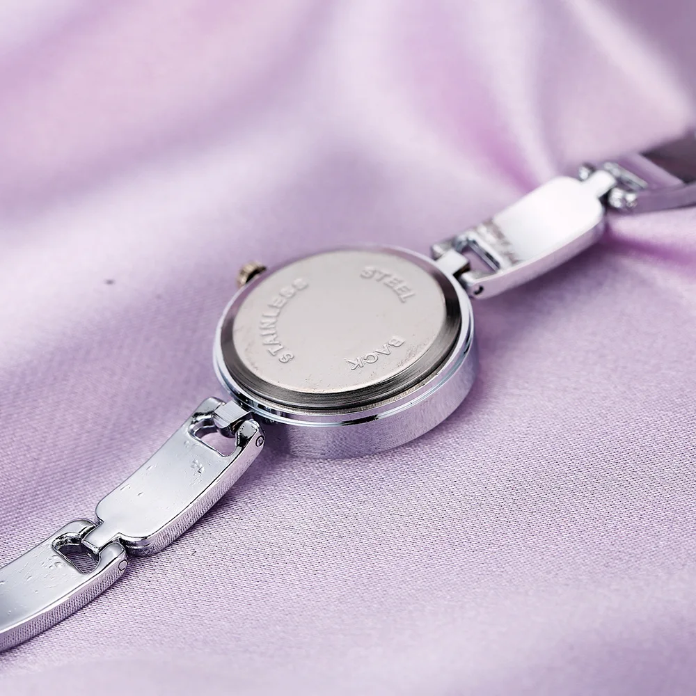 Reloj de cuarzo para mujer, pulsera, movimiento de cuarzo de mano redonda, regalo elegante, joyería de moda, reloj de pulsera para mujer y niña, uso diario
