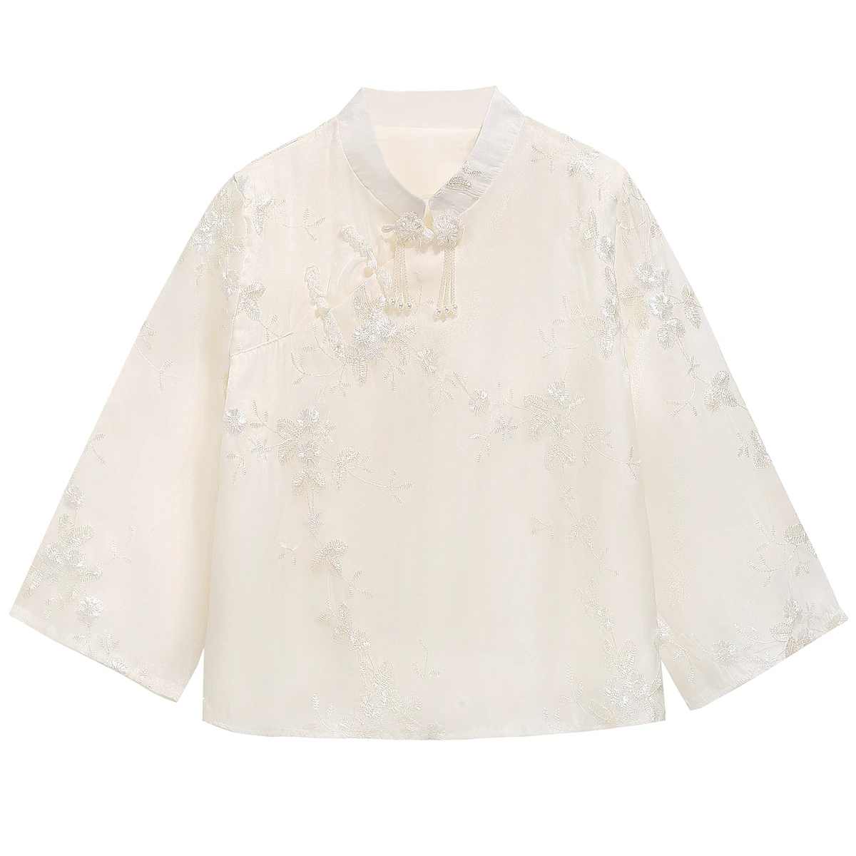 Moda w stylu chińskim haft w kwiaty morelowa bluzka bluza bluza bluza bluza bluza bluza bluza Mujer De Moda 2024 Verano kobiety Blusa Blusa H551