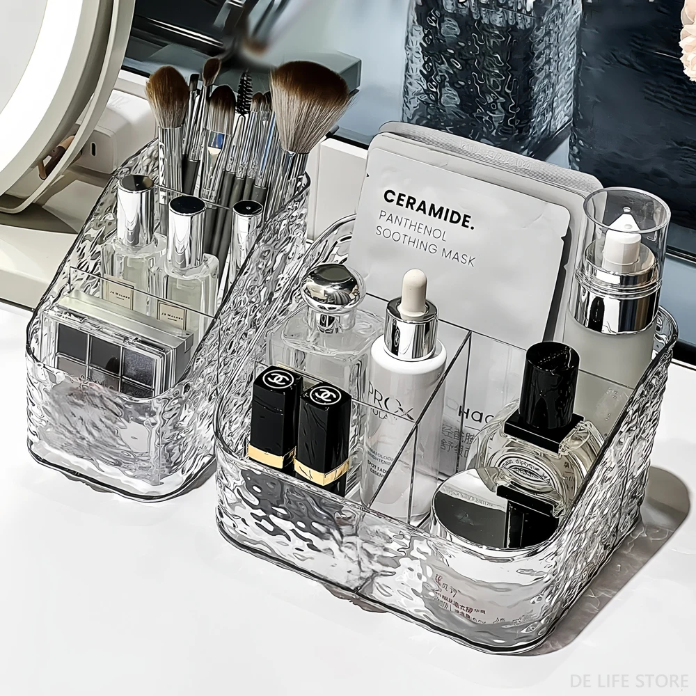 Makeup Storage Organizer Clear Skincare Organiser For Vanity Storage Box For Lipstick Cosmetic Organizer Perfume Holder