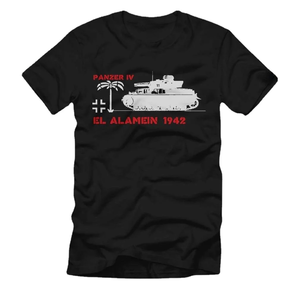 El Alamein 1942  Panzer IV German Medium Tank T-Shirt. Summer Cotton Short Sleeve O-Neck Mens T Shirt New S-3XL