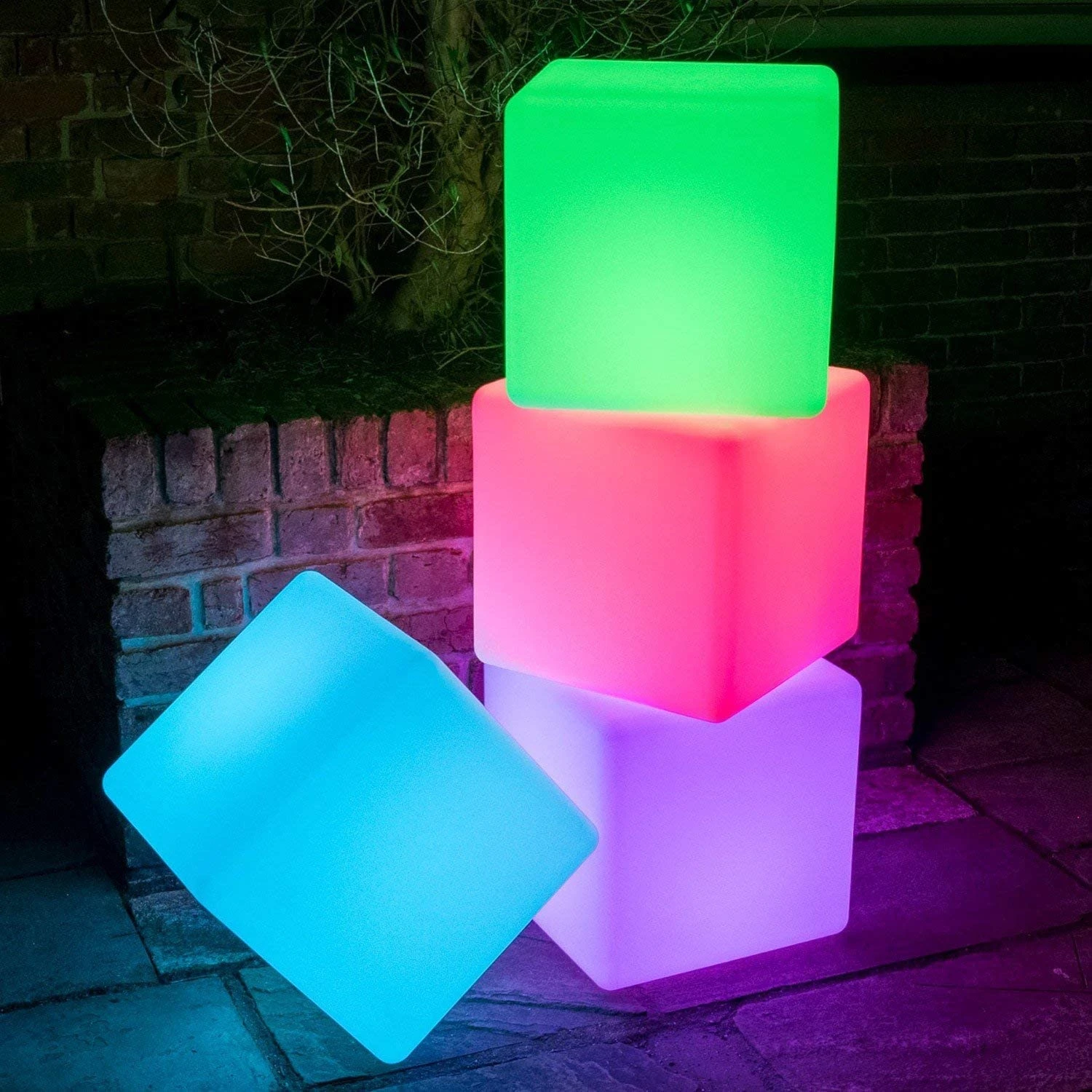 Taburete de cubo luminoso LED para decoración de actividades de fiesta al aire libre, silla impermeable recargable para DJ Bar, boda, cumpleaños, Navidad