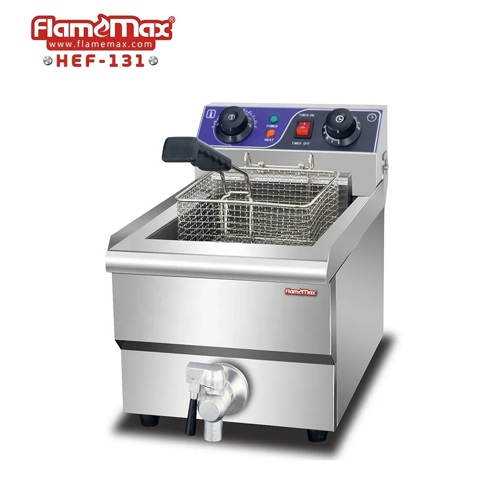 One Tank One Basket 13L Potato Chips Fryer Machine Commercial CounterTop Electric Deep Fryer For Fried Chicken