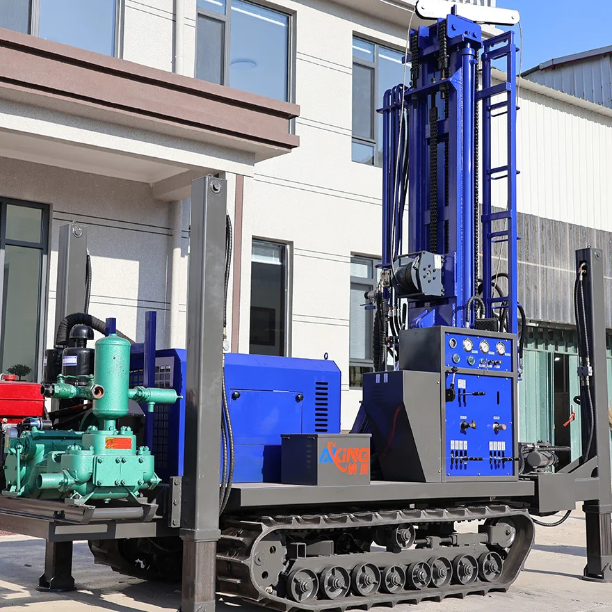 Diesel Borehole Core Tractor Mounted Hydraulic Water Well Drilling Rig Machine Oil Mine Rotary 100m 200m Automatic Drilling Rig