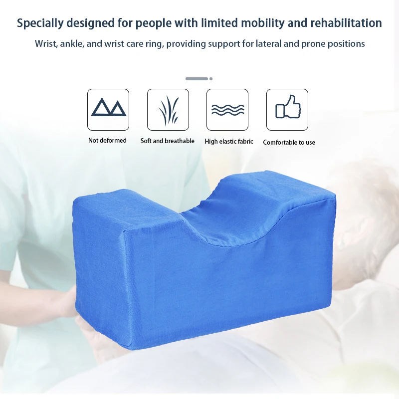 Foot Raise Ankle Pillow Mat Anti Bedsore Cushion Cotton Cloth + Sponge Elderly Bedridden Patient Disabled Leg Rest Elevating Pad