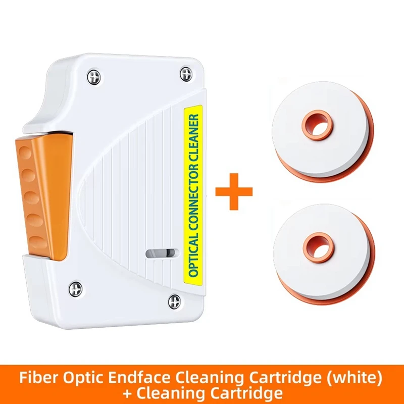 Fiber Optic Cleaner Cassette+2Xcleaning Core Fiber End Face Cleaning Box Pigtail Cleaner For SC/FC/ST/LC Cleaner Tool