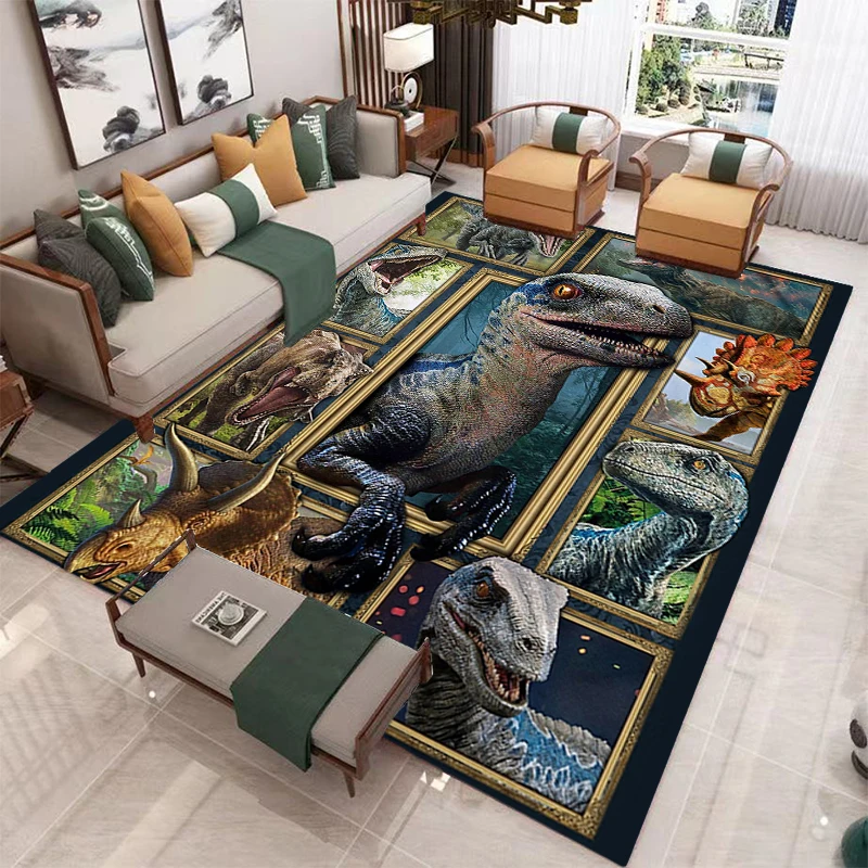 Jurassic Park Carpet Kids Carpets Living Room Tea Table Mats Bedroom Rug Washable Floor Mats Household Mat Dinosaur Carpet Decor