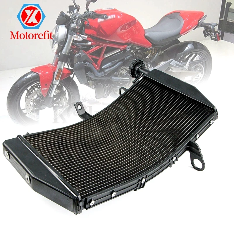 Motorcycle Engine Water Tank Assembly Water Tank Radiator Water Cooling Radiator for Ducati 821 930 950
