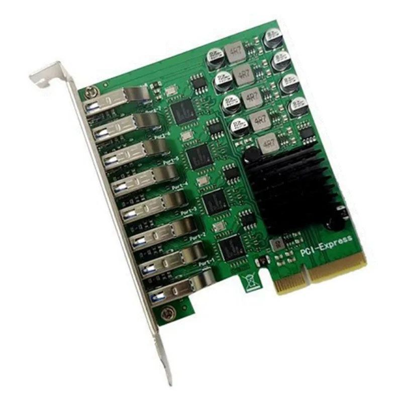 8 Port USB 3.0 PCI Express Expansion Card PCI-E X4 USB 3.0 Board USB3.0 6Gbps Adapter Controller For Desktop PC-Y18A