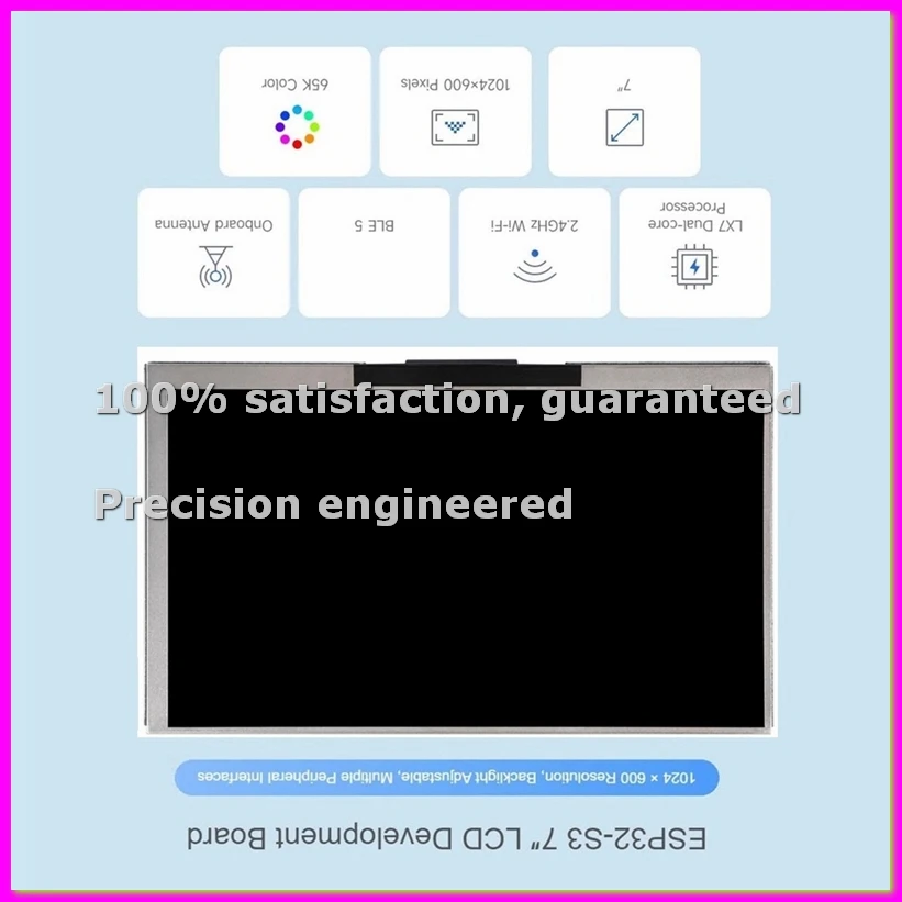 

ESP32-S3 7inch Display Development Board Type B, ESP32 with Display, 1024x600, 32-Bit LX7 Dual-Core-ABVP