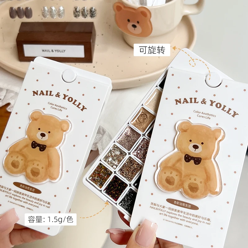 YOLLY 24色マルチカラーマテリアルジェルセット 2025年新グリッタージェル HEMAフリー TPOフリー 無毒 長持ちUVジェル ネイルサロン用