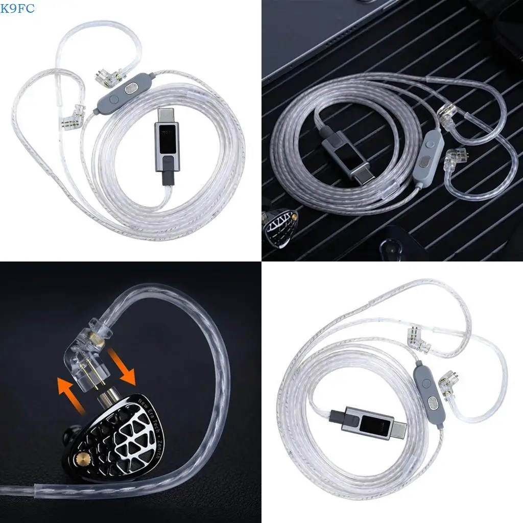 

K9FC KZM2 Two Microphones Silver-Plateds Upgrades Cable Professional Full Ranges DACs Decoding Type C Interfaces Sound