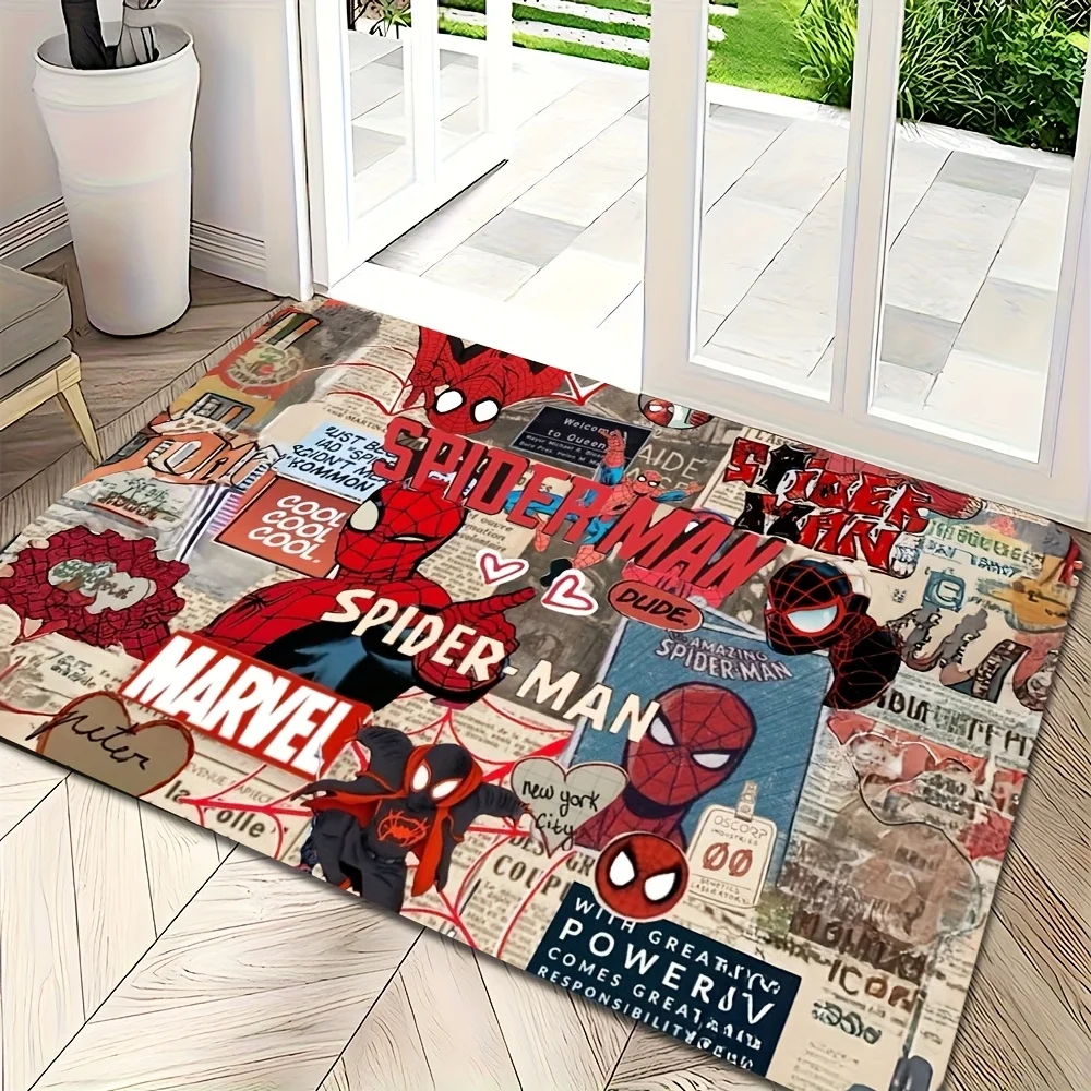 1pc, Floor Mat, Superhero & Classic  Hero Themed Design, Multiple Sizes, Suitable for Living Room, Bathroom, Kitchen, Hotel, B