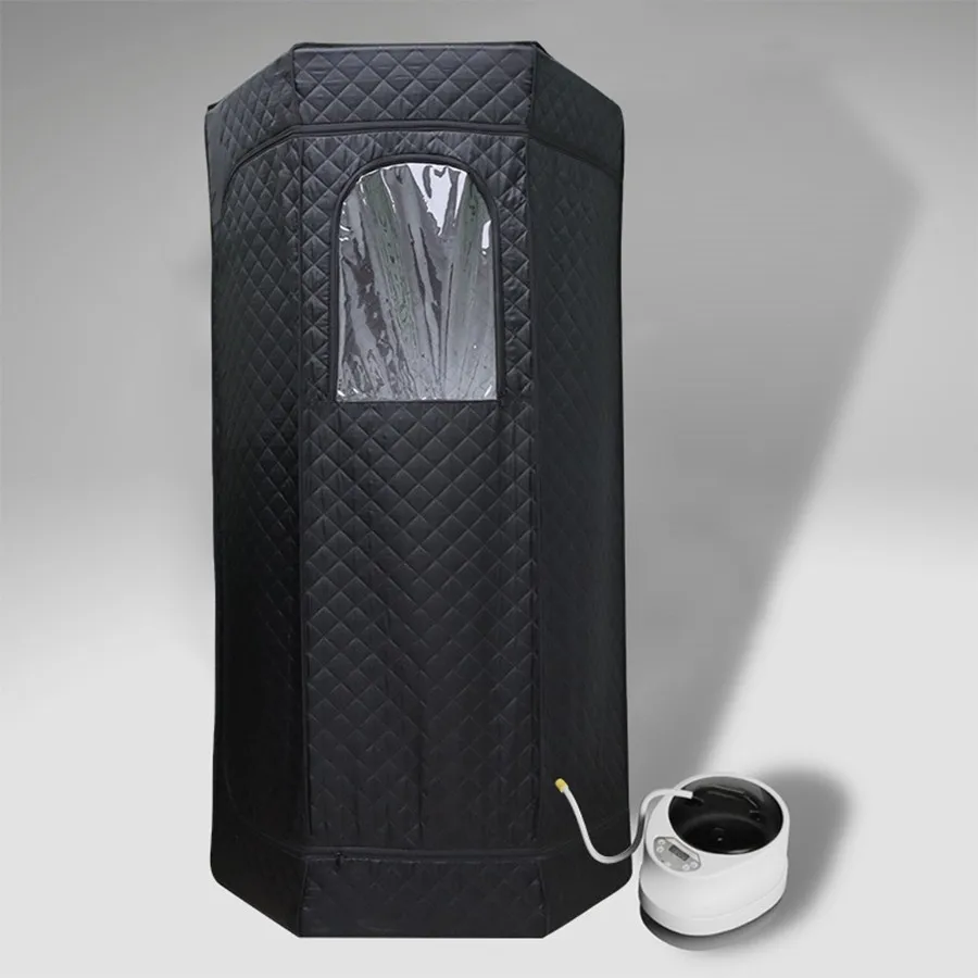 Full Body una persona Sauna a vapore riscaldamento 2000W 4.2L scatola portatile facilità insonnia supporto per tubi in acciaio inossidabile AU UK US