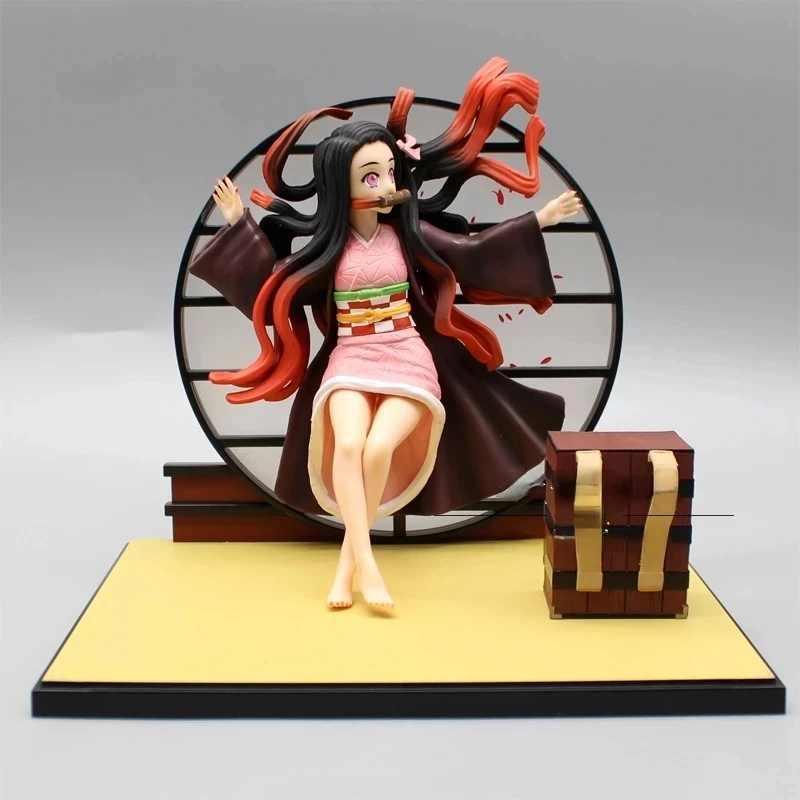 Figura de Anime Demon Slayer de 16cm, Kamado Nezuko durmiente, figura de acción de PVC, juguete Kimetsu No Yaiba, regalos de muñecas coleccionables en miniatura