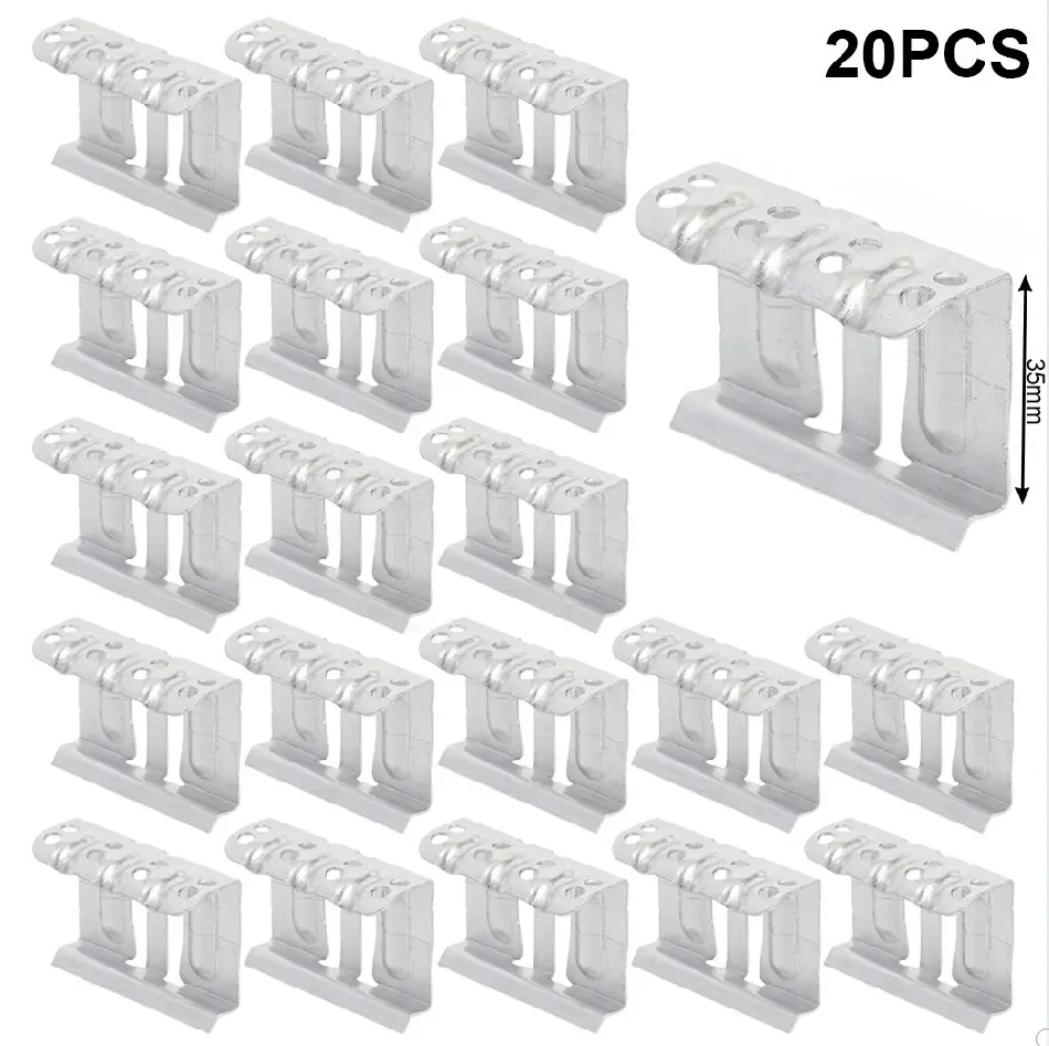 20pcs 30/33/35/40mm Aluminum Alloy Water Guide Clip Solar Photovoltaic Module Mud Drainage Buckle Water Guide Clamp