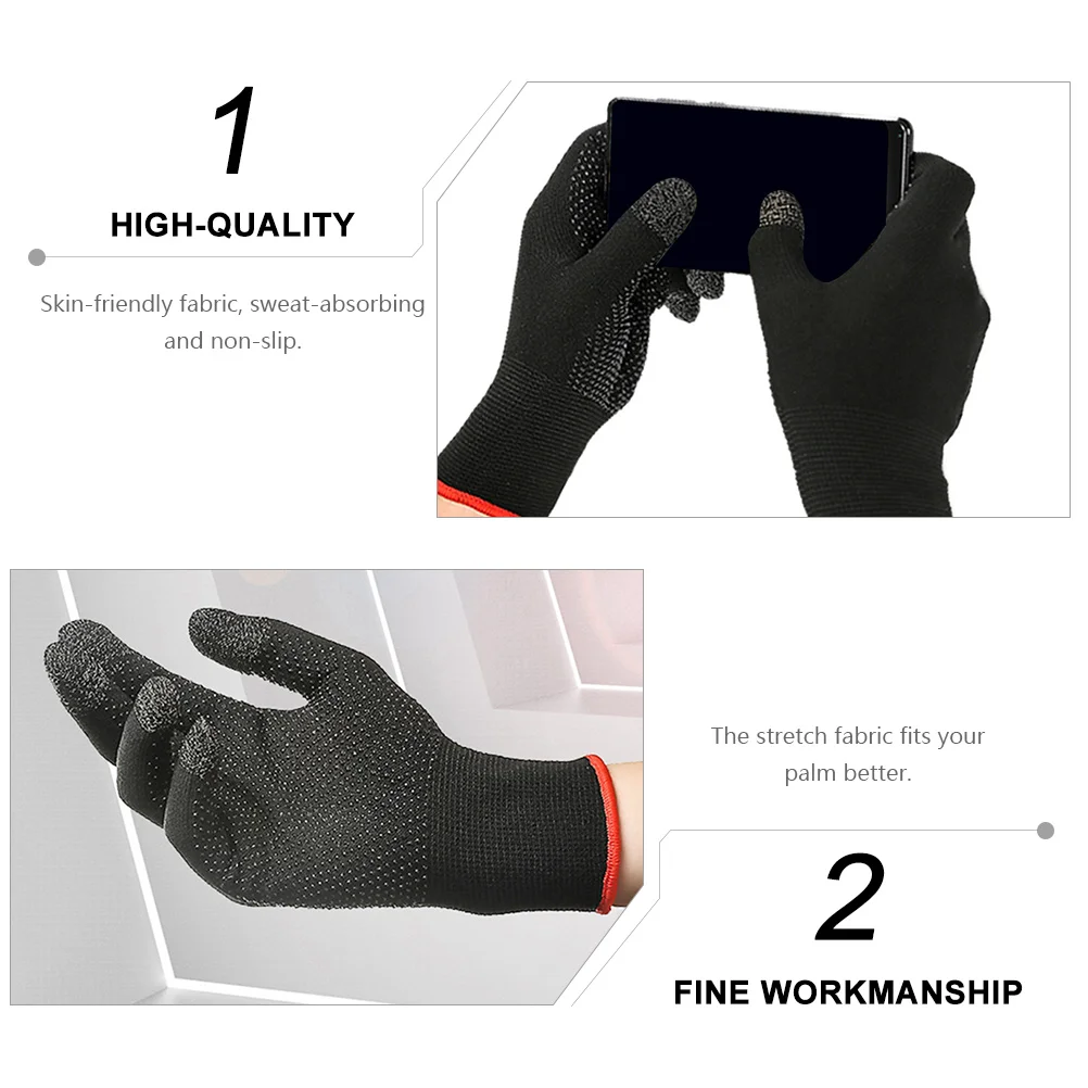 2pcs Mobile Touchscreen Game Gloves Outdoor Activities Climbing Warm Gloves for Cycling Driving Hiking Walking Working Running