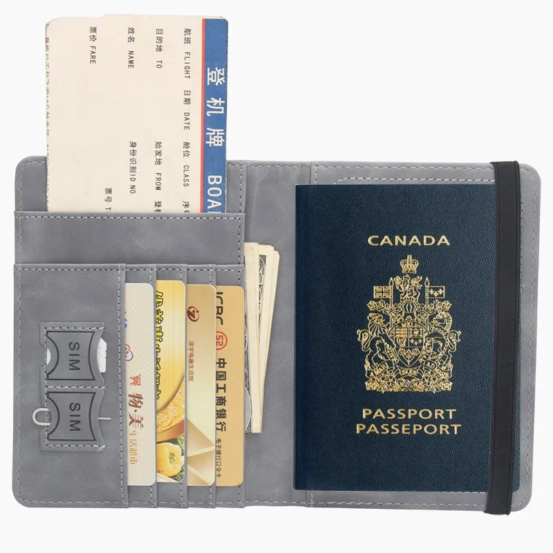 Customized Canadian Passport Cover Protector Pu Leather Canadian Passport Case with Names Drop Shipping