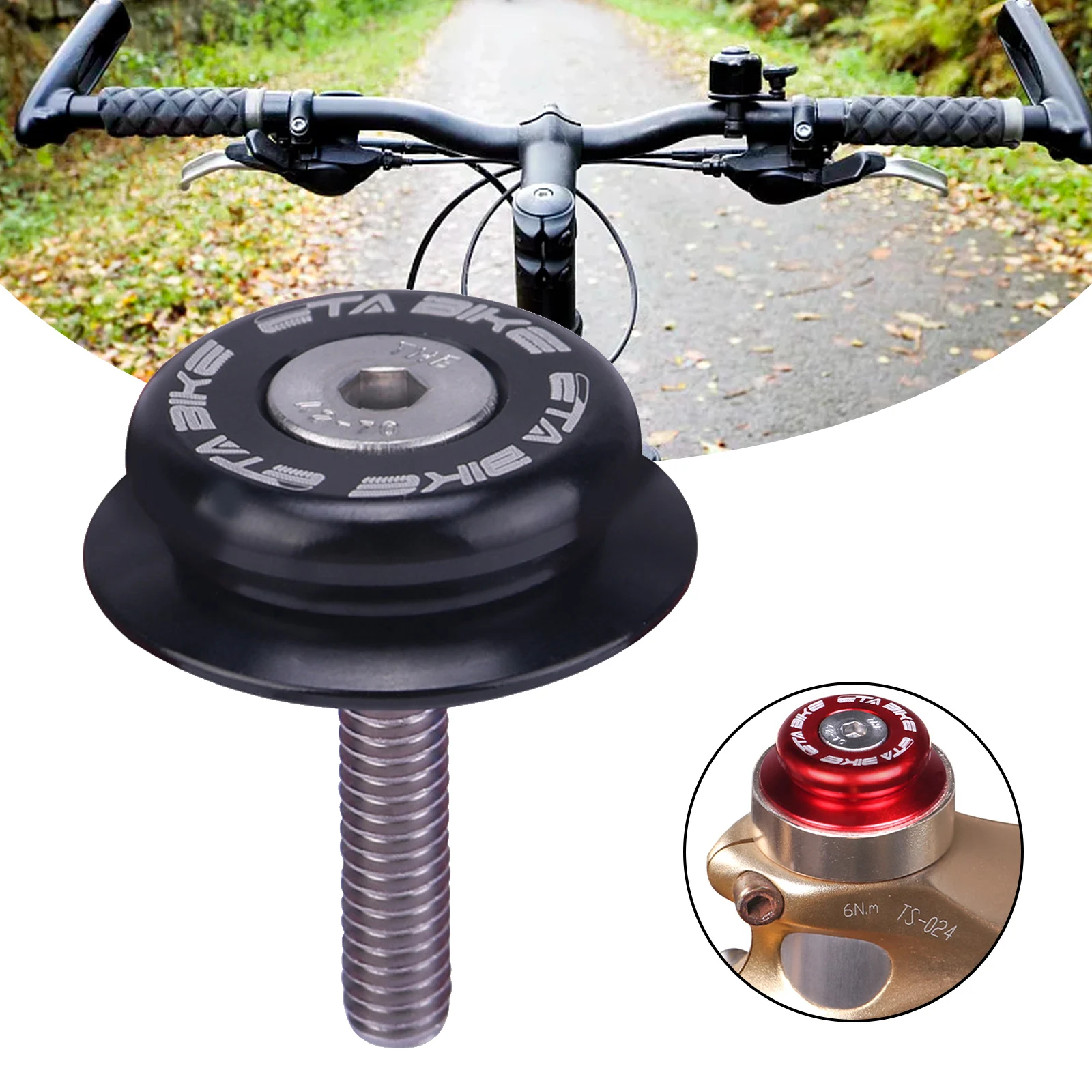 

Stem Cover Bicycle Bowl Set Front Fork Gold Stable Ride Titanium Color Upper Tube Cover Vertical Cover 26.5*39.5*31.5mm Cover