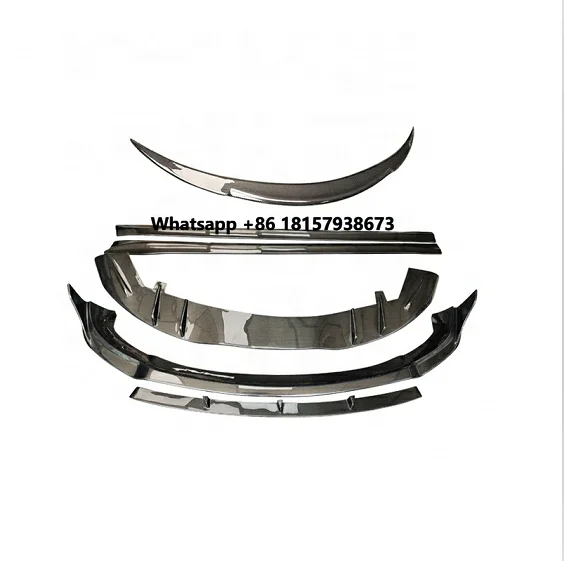 Spoiler Diffuser Belakang Rok Samping Bibir Depan Serat Karbon untuk Model Y