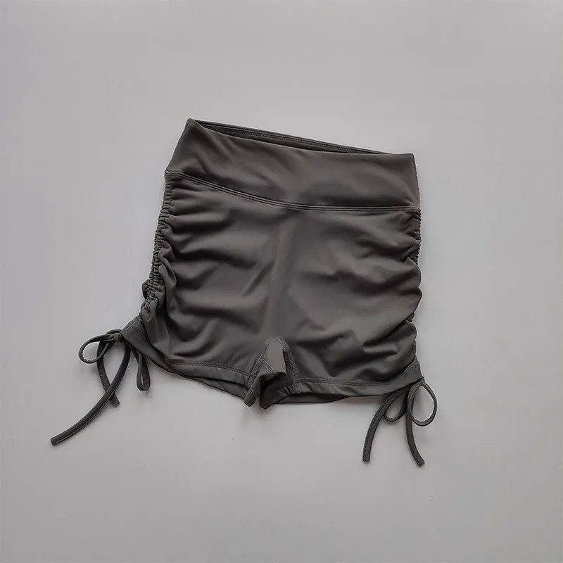 Sommer-Yoga-Shorts für Damen, Fitness-Shorts, atmungsaktive Sportshorts mit Kordelzug, hohe Taille, Lauf- und Radfahrshorts, Workout-Gym-Shorts – Detail 11