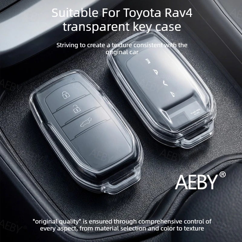 

For Toyota Rav4 2026 Transparent keychain protective cover,Silicone transparent protective case,Anti-scratch keychain,auto parts