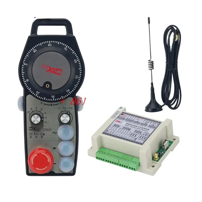 ZTWGP-3 Wireless Manual Pulse Generator CNC MPG Controller 6-Axis Handwheel with 3 Customized Expansion Buttons