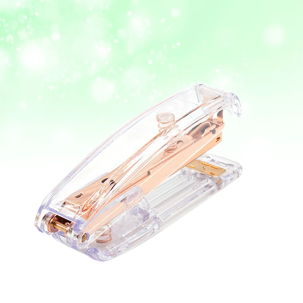 

Rose Gold Desktop Stapler Compact Portable For Office Home School Use Stationery Binder Decorative Desk Accessory Modern Design