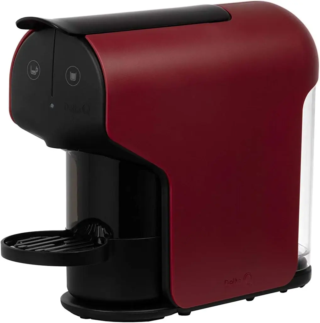 

Capsule Machine - QUICK - Espresso Coffee, Works ONLY with Pods, Compact Size, (Red)