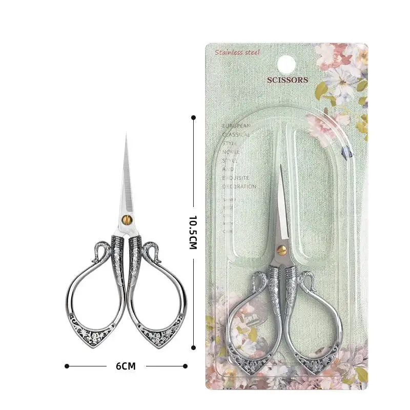 Tailor\'S Scissors Handmade Scissors Stainless Steel/Zinc Alloy Classic Retro Sewing Clipper Paper Cuttings Thread Trimming Head