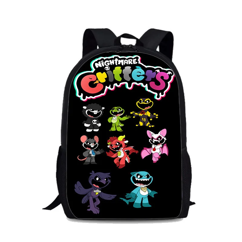 Nightmare Critters Backpack Nightmare Monster Scchool Bags Pencial Bag  Nightmare Lamb Book Bag Pen Case For Student Backpack