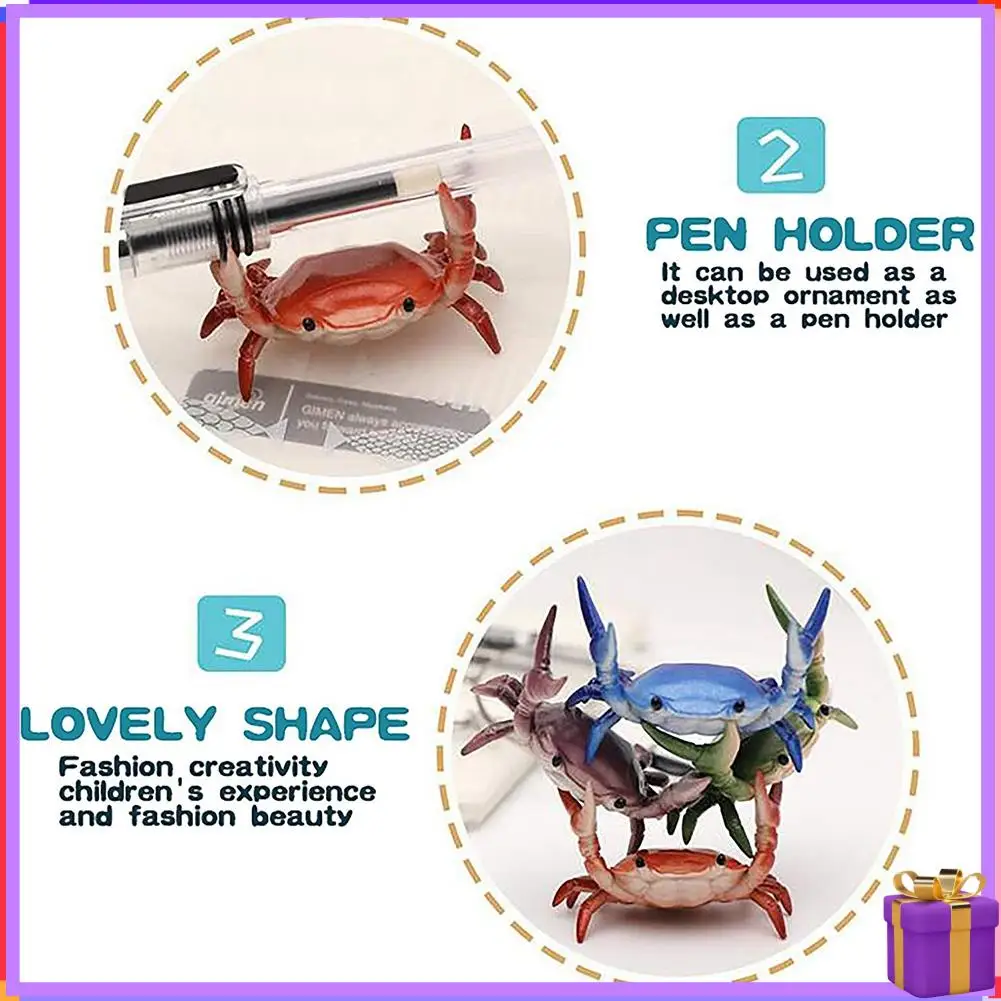 

Advanced Japanese Creative Cute Crab Pen Holder Weightlifting Crabs Penholder Bracket Storage Rack Gift Stationery