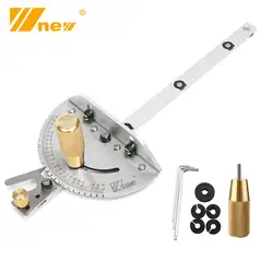 Wnew Upgraded Miter Gauge Brass Handle Table Saw Router Miter Gauge Sawing Assembly Ruler M6 Screw 450mm Length Fit for T-track