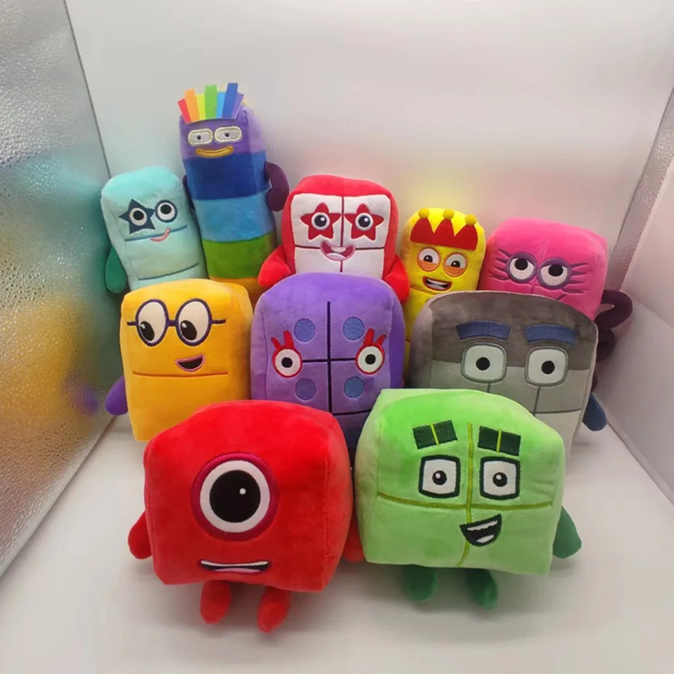 

10pcs Cartoon number Plush Doll Toy Educational Stuffed Movie TV number Toys Kids Gift early childhood education doll