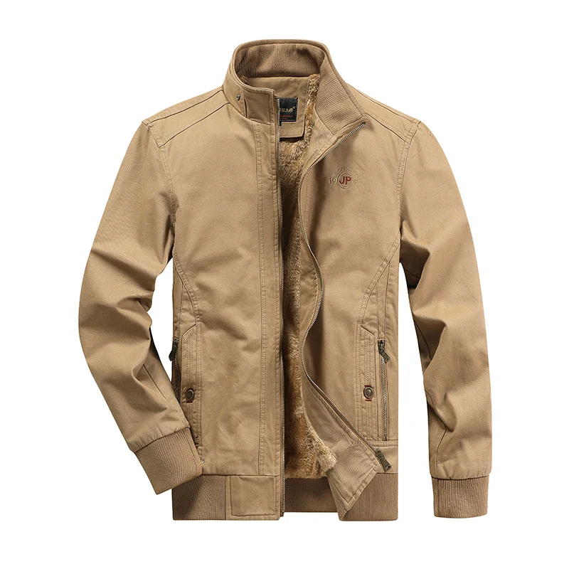 

Mens Fleece Liner Jacket Winter Outdoor Camping Tactical Jackets Spring Autumn Casual Solid Color Fashion Slim Fit Bomber Jacket