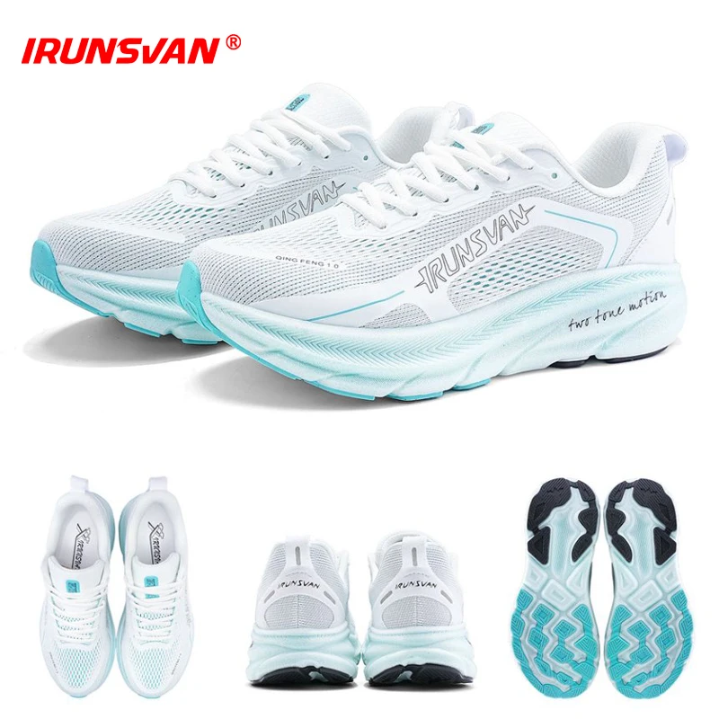 IRUNSVAN Platinum carbon fiber Double layer dual density polymer foam Breathable Cushioned Lightweight Midsole sport shoe Unisex