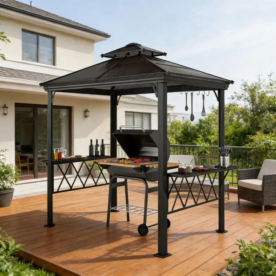 

Outdoor Pergola Canopy Pool BBQ Cooking Pergola Canopy