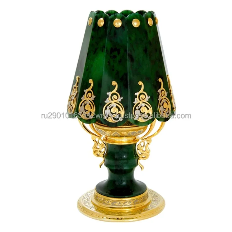 Table lamp wonderful decoration for a living room or study decorative elements brass jade gift ideas