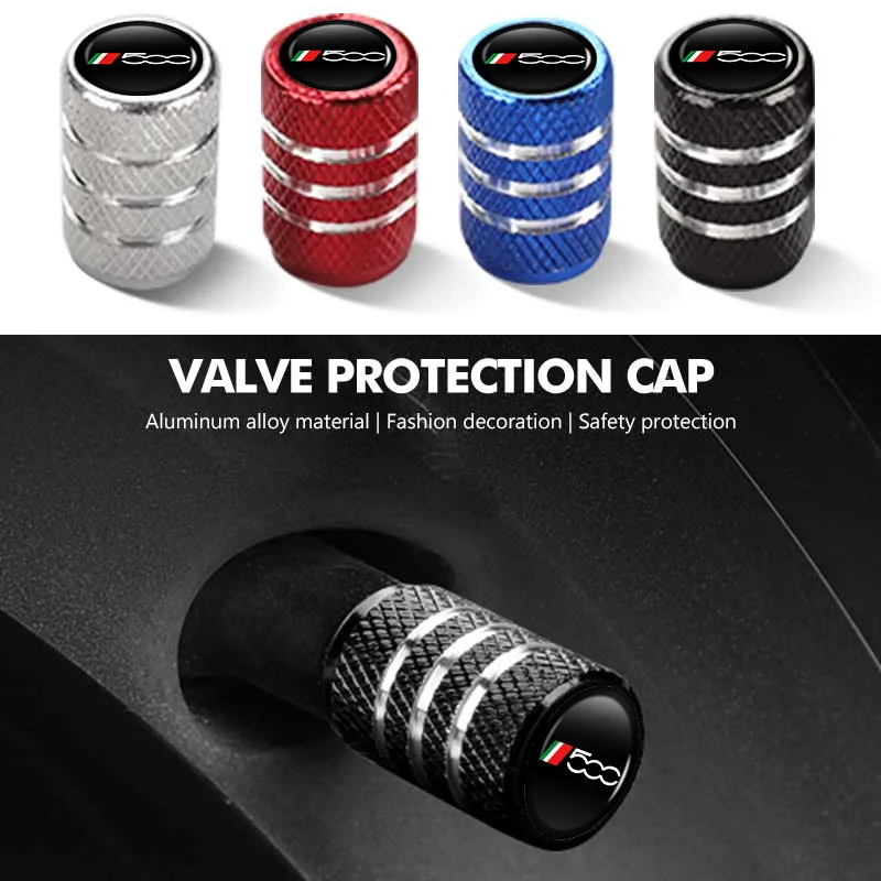 

Aluminum Alloy Car Tire Valve Caps Checkered Auto Wheel Stem Cover For Fiat 500 Abarth 596 500X Stilo 500S 500C