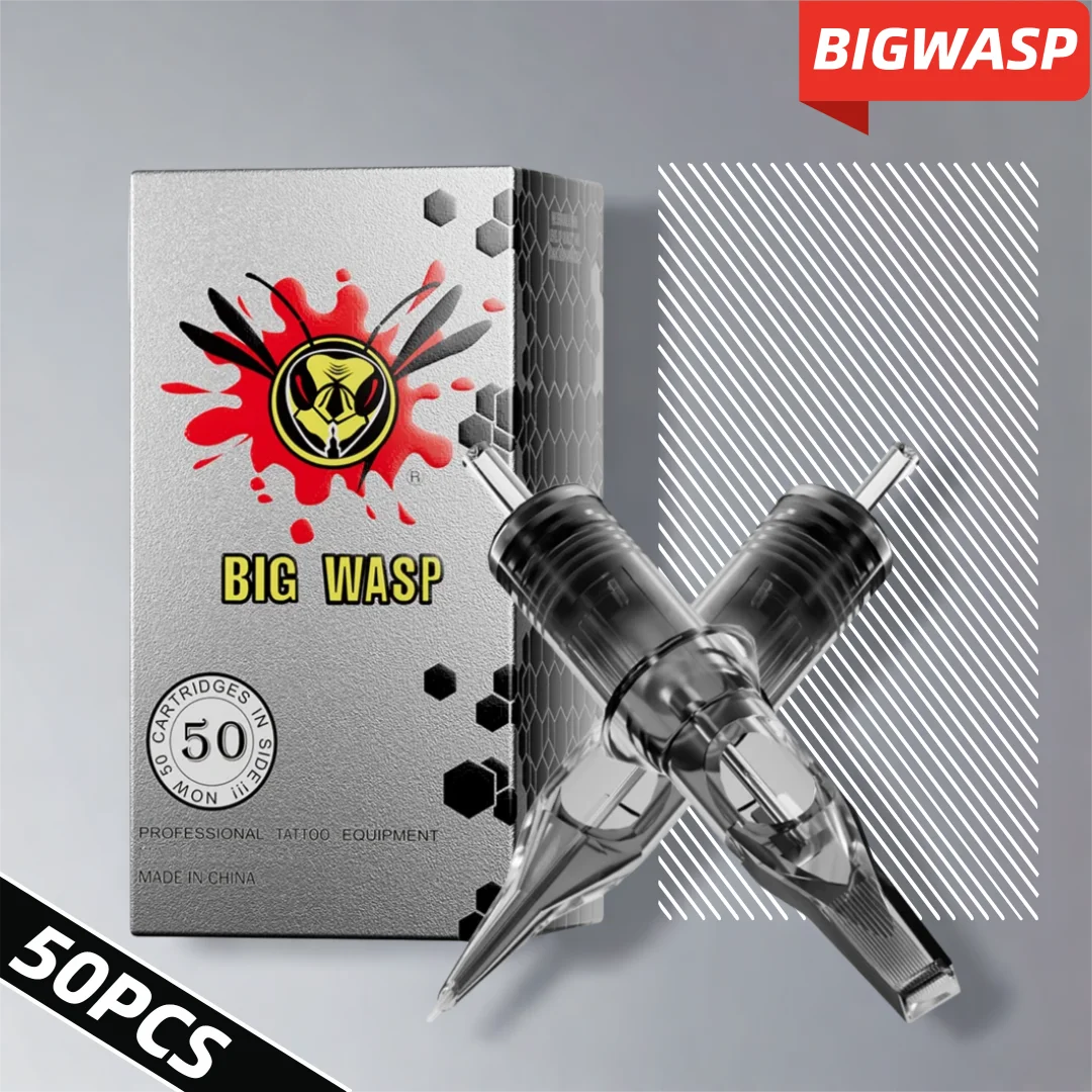 

Бренд BIGWASP, серый, 50 шт., игла для смешанных картриджей RM/RL/RS, диаметр (0,3 мм/0,35 мм), одноразовая стерилизованная безопасная игла для татуировки