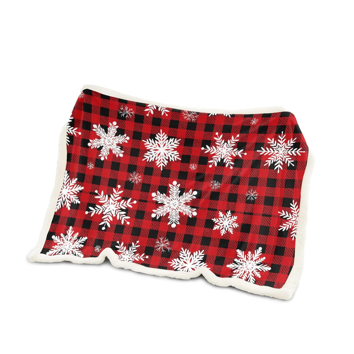 1 قطعة الأحمر متقلب ندفة الثلج طباعة تقليد بطانية صوف الضأن لينة غرفة المعيشة أريكة قيلولة السجاد أحجام متعددة آلة قابل للغسل #2