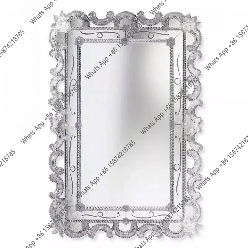 Premium Edge Cloud Makeup Decorative Mirror Transformation Bathroom European Butterfly Home Wall Round X
