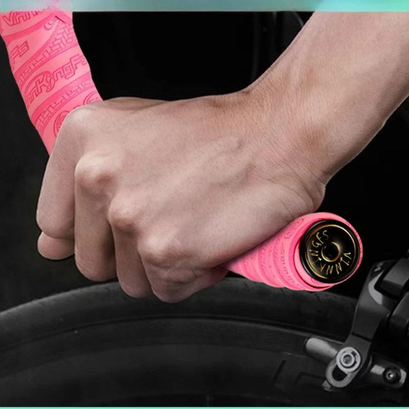 

Bike Road Handlebars with PU Carbon Strip Strap High Elastic EVA Non-slip Breathable Shock-absorbing Cyclist Handle Strap