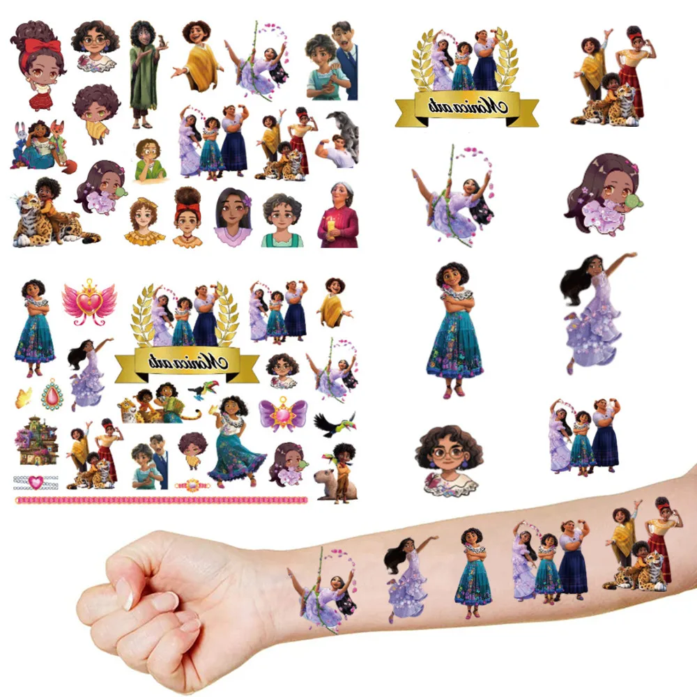 ديزني Encanto الأصلي لصاقات وشم مقاوم للماء Isabella ميرابيل ملصق مضحك الكرتون الاطفال الفتيات عيد الميلاد هدية عيد ميلاد لعبة #4