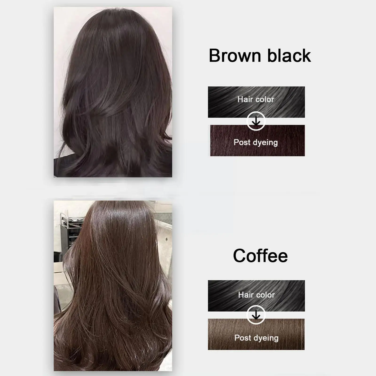 300ml White Hair Darkening Shampoo Black Hair Dye Shampoo Natural Fast Hair Coloring Shampoo Brown Natural Shampoo