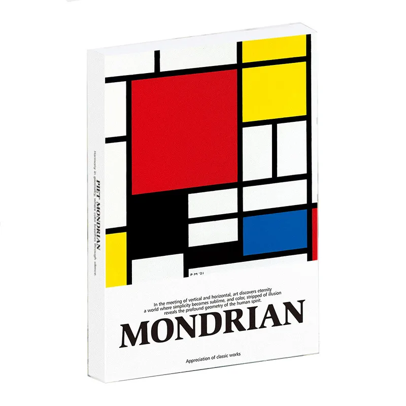 30Pcs Piet Mondrian Dutch Art Painting Postcards Set INS Style Greeting Cards Message Wish Cards For DIY Journal Home Wall Decor