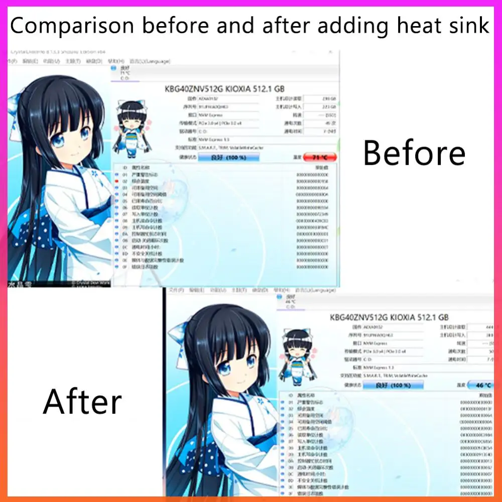 

Copper SSD Heat Sink with Thermal Silicone Pad Heat Cooler Radiator Laptop Desktop 0.8mm/1mm/2mm for M.2 2280 SSD